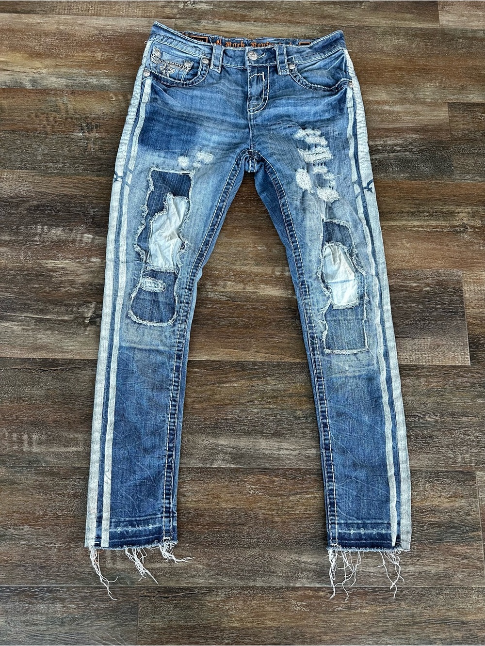 Rock Revival Walden Taper Jeans Size 32 Embellished Pockets